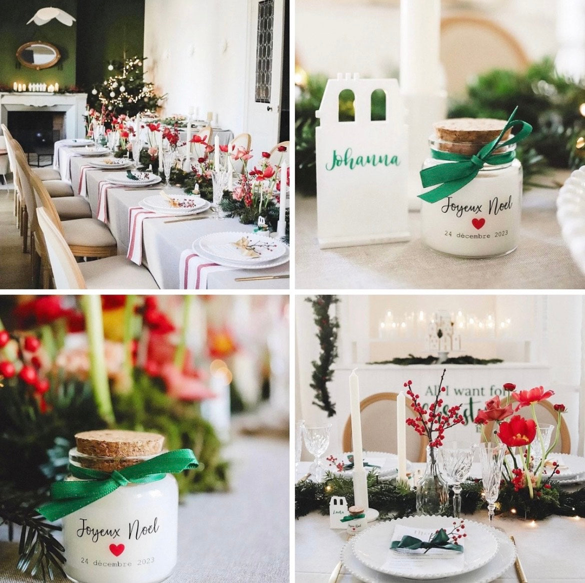 Bougie Noël personnalisée bouchon Liège - 50ml